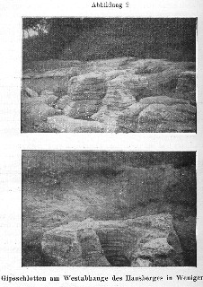 Bild 375: Abbildung der Gipsschlotten in Naumanns 5. Auflage S. 20 (1928)