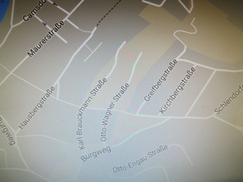 Die Straßennamen auf dem Stadtplan (online)