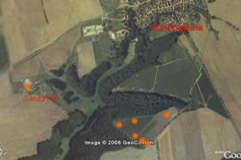 Fundgebiet Schöngleina (Luftbild)